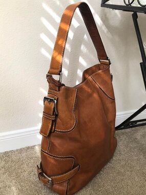 Michael Kors Cognac Tan Leather Shoulder Bag